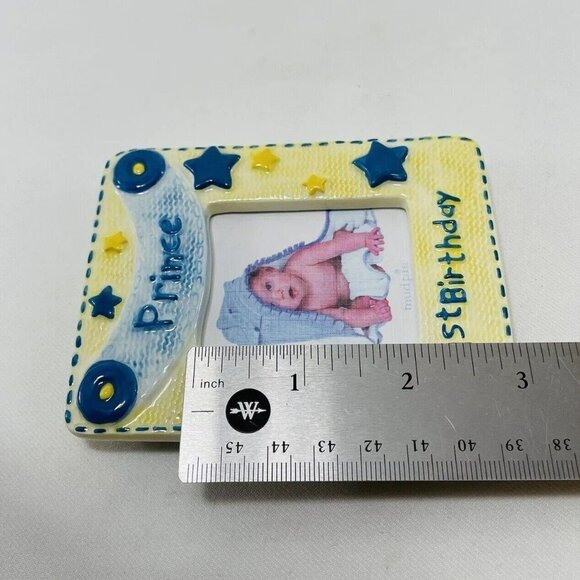 Mud Pie Picture Photo Frame Son Boy 1st Birthday Prince Newborn Baby 3D Ornate - Picture 12 of 12